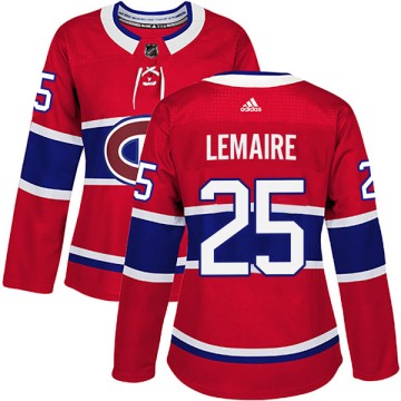 Authentic Adidas Women's Jacques Lemaire Montreal Canadiens Home Jersey - Red