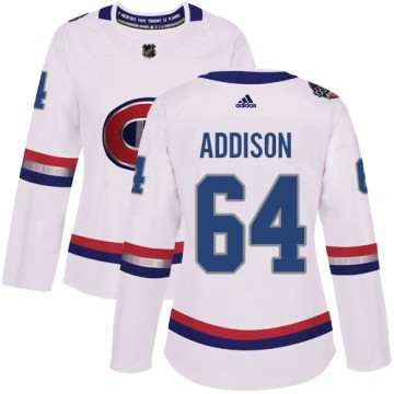 Authentic Adidas Women's Jeremiah Addison Montreal Canadiens 2017 100 Classic Jersey - White