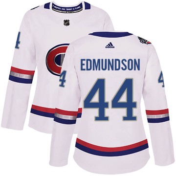 Authentic Adidas Women's Joel Edmundson Montreal Canadiens 2017 100 Classic Jersey - White