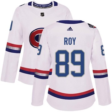 Authentic Adidas Women's Joshua Roy Montreal Canadiens 2017 100 Classic Jersey - White