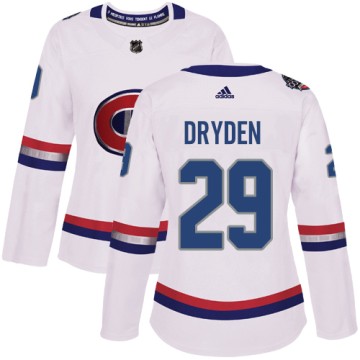Authentic Adidas Women's Ken Dryden Montreal Canadiens 2017 100 Classic Jersey - White