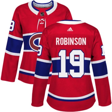 Authentic Adidas Women's Larry Robinson Montreal Canadiens Home Jersey - Red