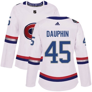 Authentic Adidas Women's Laurent Dauphin Montreal Canadiens 2017 100 Classic Jersey - White