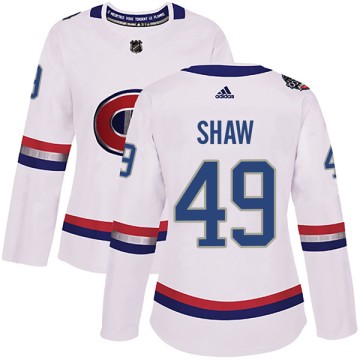Authentic Adidas Women's Logan Shaw Montreal Canadiens 2017 100 Classic Jersey - White