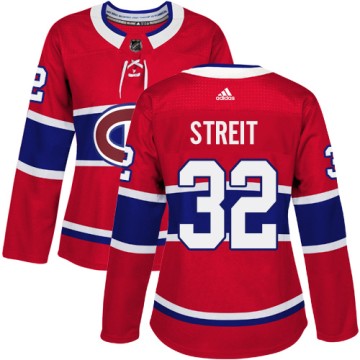 Authentic Adidas Women's Mark Streit Montreal Canadiens Home Jersey - Red
