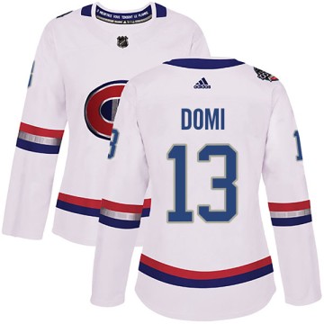 Authentic Adidas Women's Max Domi Montreal Canadiens 2017 100 Classic Jersey - White
