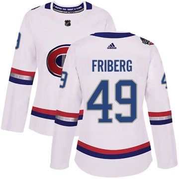 Authentic Adidas Women's Max Friberg Montreal Canadiens 2017 100 Classic Jersey - White