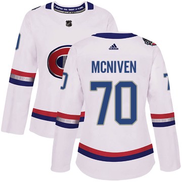 Authentic Adidas Women's Michael McNiven Montreal Canadiens 2017 100 Classic Jersey - White