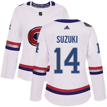 Authentic Adidas Women's Nick Suzuki Montreal Canadiens 2017 100 Classic Jersey - White