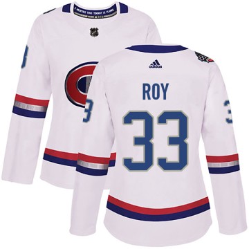 Authentic Adidas Women's Patrick Roy Montreal Canadiens 2017 100 Classic Jersey - White