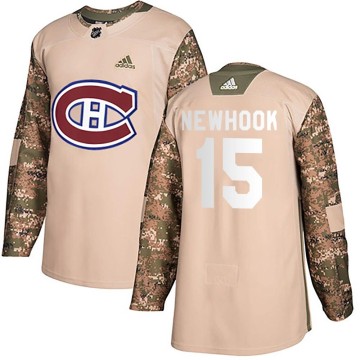 Authentic Adidas Youth Alex Newhook Montreal Canadiens Veterans Day Practice Jersey - Camo