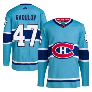 Authentic Adidas Youth Alexander Radulov Montreal Canadiens Reverse Retro 2.0 Jersey - Light Blue