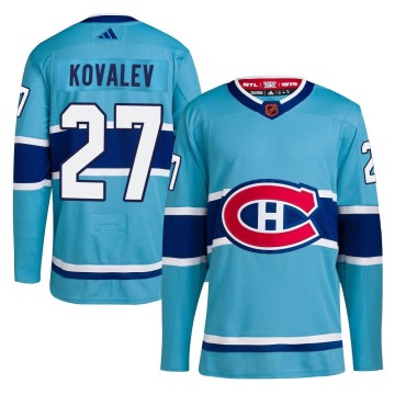 Authentic Adidas Youth Alexei Kovalev Montreal Canadiens Reverse Retro 2.0 Jersey - Light Blue