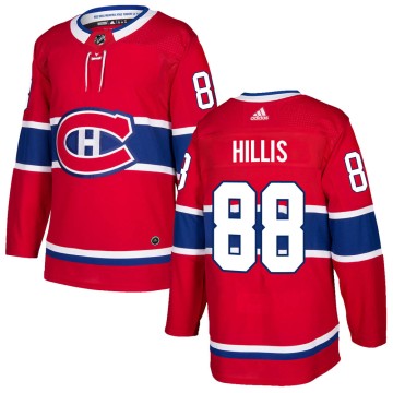 Authentic Adidas Youth Cameron Hillis Montreal Canadiens Home Jersey - Red