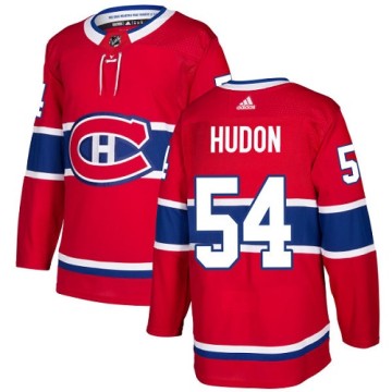 Authentic Adidas Youth Charles Hudon Montreal Canadiens Home Jersey - Red