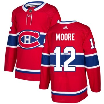 Authentic Adidas Youth Dickie Moore Montreal Canadiens Home Jersey - Red