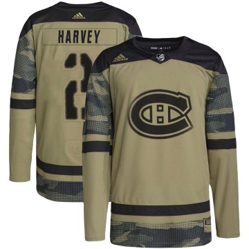 Authentic Adidas Youth Doug Harvey Montreal Canadiens Military Appreciation Practice Jersey - Camo