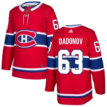 Authentic Adidas Youth Evgenii Dadonov Montreal Canadiens Home Jersey - Red