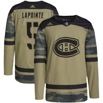 Authentic Adidas Youth Guy Lapointe Montreal Canadiens Military Appreciation Practice Jersey - Camo