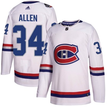 Authentic Adidas Youth Jake Allen Montreal Canadiens 2017 100 Classic Jersey - White