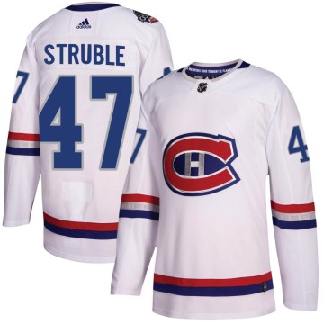 Authentic Adidas Youth Jayden Struble Montreal Canadiens 2017 100 Classic Jersey - White
