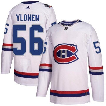 Authentic Adidas Youth Jesse Ylonen Montreal Canadiens 2017 100 Classic Jersey - White