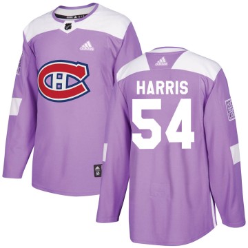 Authentic Adidas Youth Jordan Harris Montreal Canadiens Fights Cancer Practice Jersey - Purple