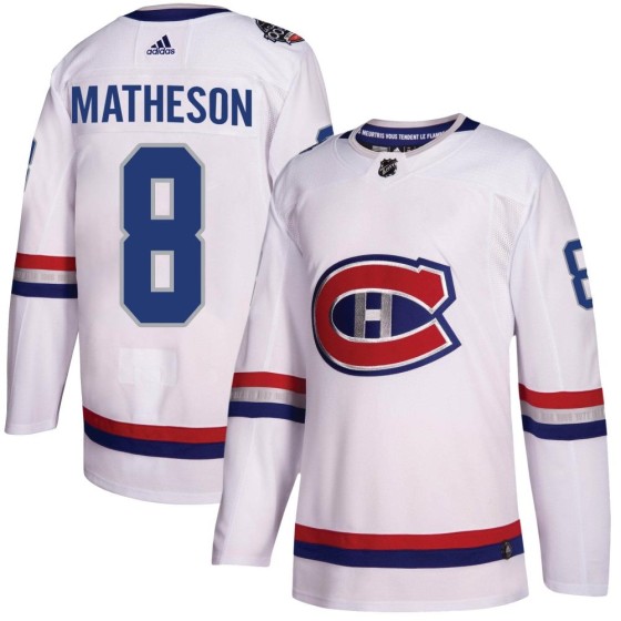Authentic Adidas Youth Mike Matheson Montreal Canadiens 2017 100 Classic Jersey - White