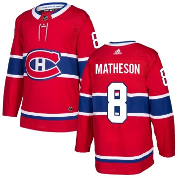 Authentic Adidas Youth Mike Matheson Montreal Canadiens Home Jersey - Red