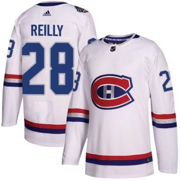 Authentic Adidas Youth Mike Reilly Montreal Canadiens 2017 100 Classic Jersey - White