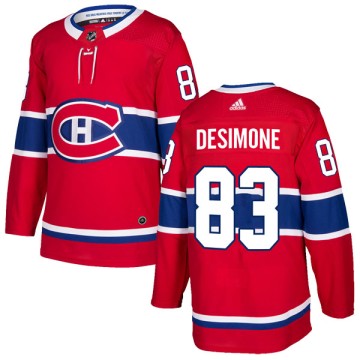 Authentic Adidas Youth Philip DeSimone Montreal Canadiens Home Jersey - Red