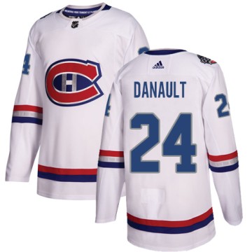 Authentic Adidas Youth Phillip Danault Montreal Canadiens 2017 100 Classic Jersey - White