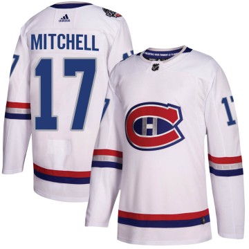Authentic Adidas Youth Torrey Mitchell Montreal Canadiens 2017 100 Classic Jersey - White