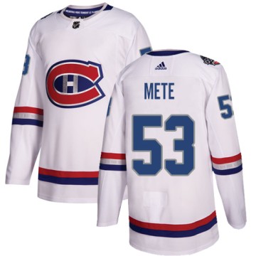 Authentic Adidas Youth Victor Mete Montreal Canadiens 2017 100 Classic Jersey - White