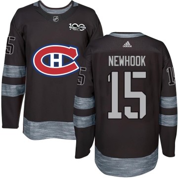 Authentic Men's Alex Newhook Montreal Canadiens 1917-2017 100th Anniversary Jersey - Black