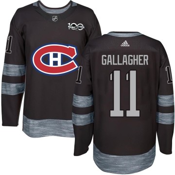 Authentic Men's Brendan Gallagher Montreal Canadiens 1917-2017 100th Anniversary Jersey - Black