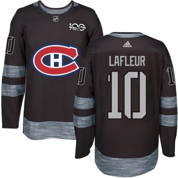 Authentic Men's Guy Lafleur Montreal Canadiens 1917-2017 100th Anniversary Jersey - Black