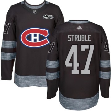 Authentic Men's Jayden Struble Montreal Canadiens 1917-2017 100th Anniversary Jersey - Black
