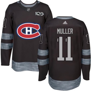 Authentic Men's Kirk Muller Montreal Canadiens 1917-2017 100th Anniversary Jersey - Black