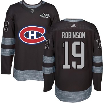Authentic Men's Larry Robinson Montreal Canadiens 1917-2017 100th Anniversary Jersey - Black