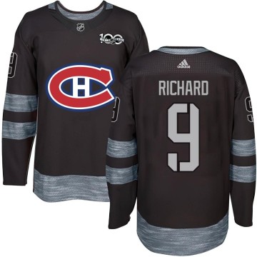 Authentic Men's Maurice Richard Montreal Canadiens 1917-2017 100th Anniversary Jersey - Black