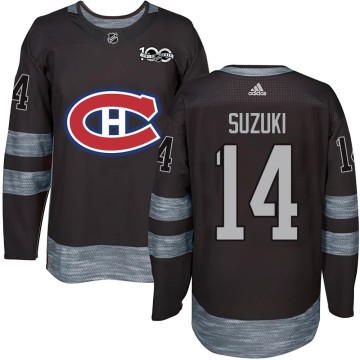 Authentic Men's Nick Suzuki Montreal Canadiens 1917-2017 100th Anniversary Jersey - Black