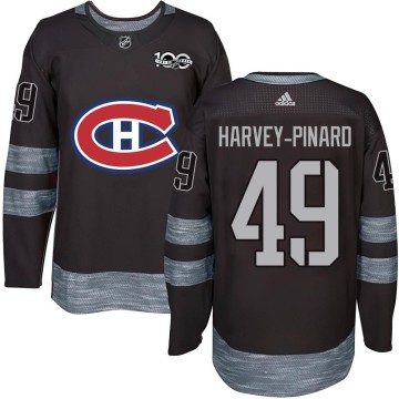 Authentic Men's Rafael Harvey-Pinard Montreal Canadiens 1917-2017 100th Anniversary Jersey - Black