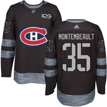 Authentic Men's Sam Montembeault Montreal Canadiens 1917-2017 100th Anniversary Jersey - Black