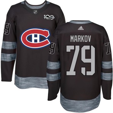 Authentic Youth Andrei Markov Montreal Canadiens 1917-2017 100th Anniversary Jersey - Black