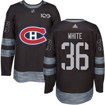 Authentic Youth Colin White Montreal Canadiens Black 1917-2017 100th Anniversary Jersey - White