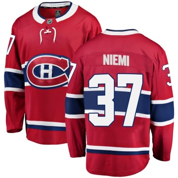 Breakaway Fanatics Branded Men's Antti Niemi Montreal Canadiens Home Jersey - Red