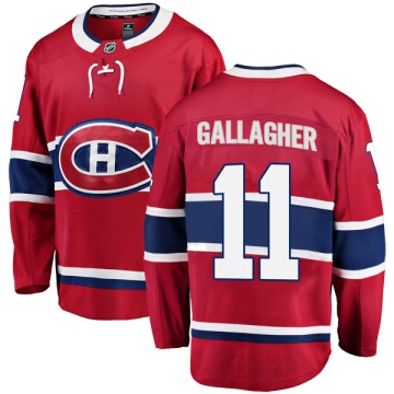 Breakaway Fanatics Branded Men's Brendan Gallagher Montreal Canadiens Home Jersey - Red