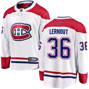 Breakaway Fanatics Branded Men's Brett Lernout Montreal Canadiens Away Jersey - White
