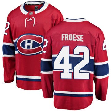Breakaway Fanatics Branded Men's Byron Froese Montreal Canadiens Home Jersey - Red